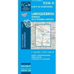 Carte IGN Aurillac Laroquebrou