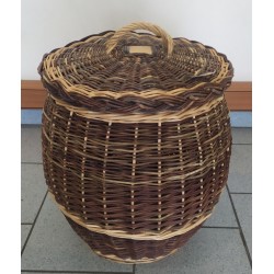 Grand panier osier bicolore